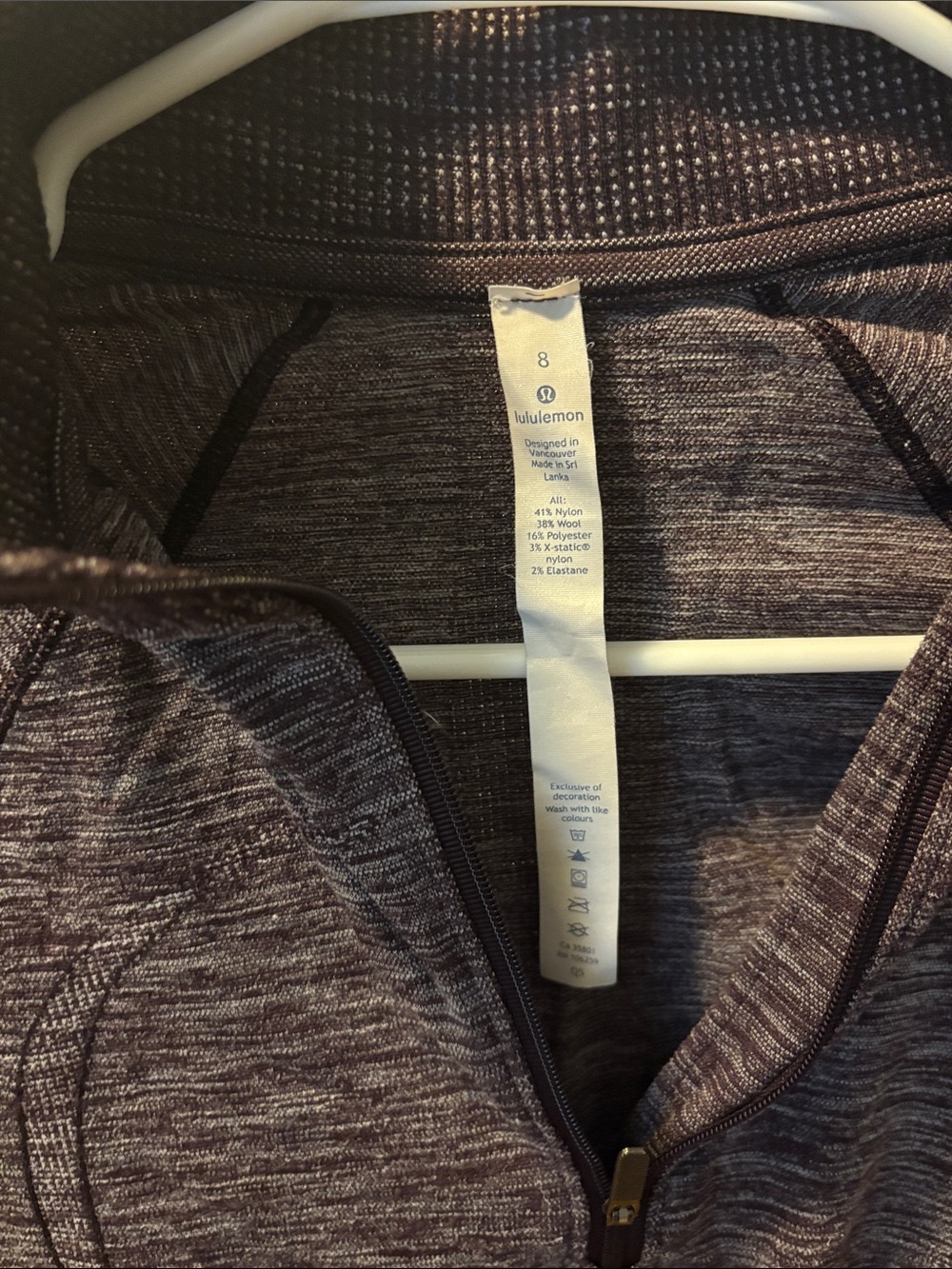 Lululemon Heathered Plum Zip-Up Jacket